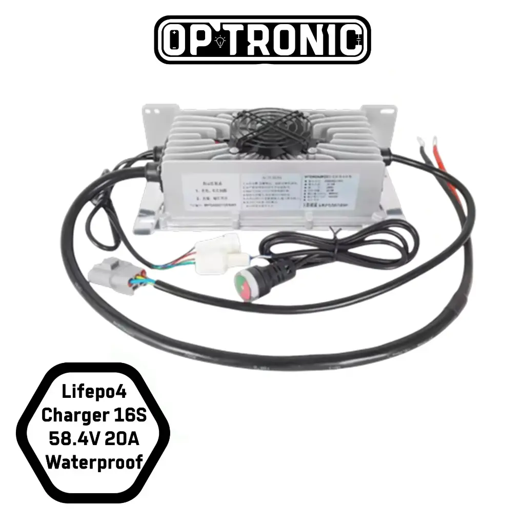 Lifepo4 Charger 16S 58.4V 20A Waterproof Metal casing High Quality