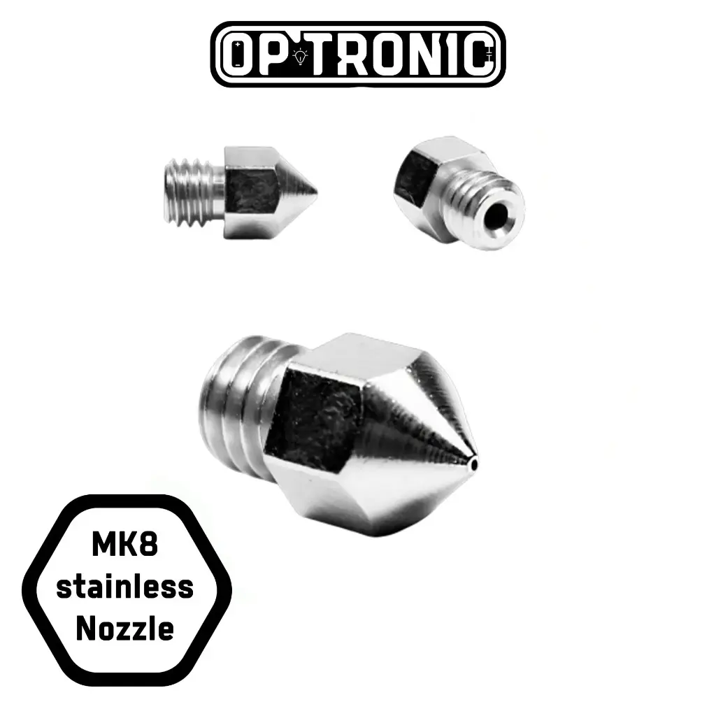 3D Printer  Nozzle MK8 stainless Extruder Threaded 1.75mm/0.5mm