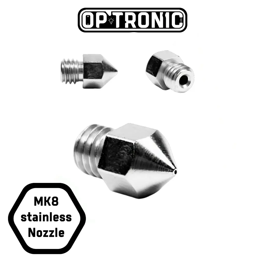 3D Printer  Nozzle MK8 stainless Extruder Threaded 1.75mm/0.6mm
