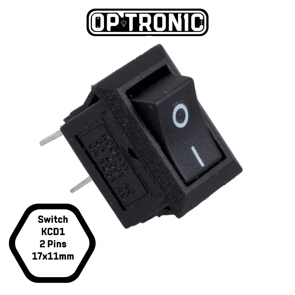 ON/OFF Switch KCD1 (2Pins) 17x11mm