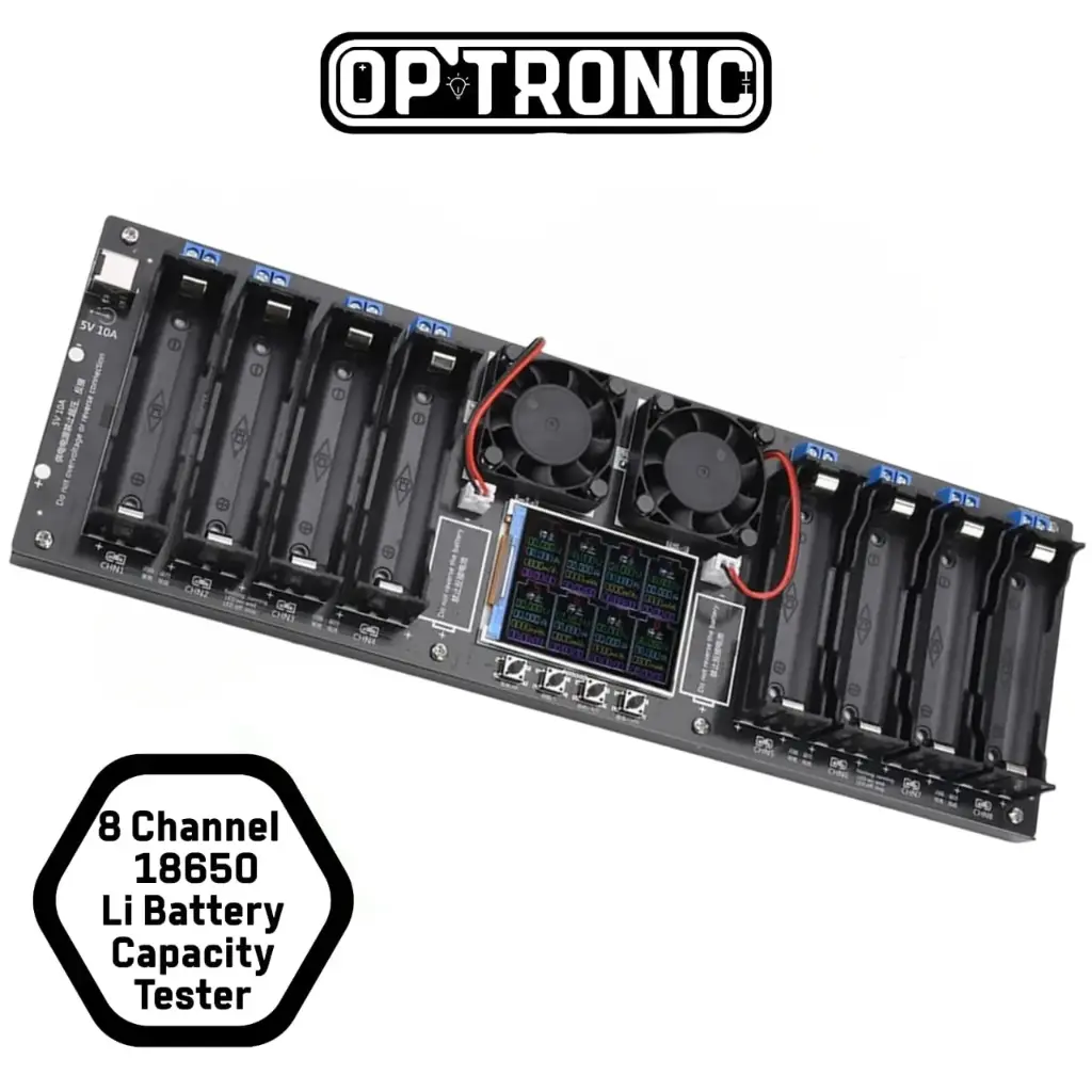 8 Channel - 18650 Li Battery Capacity Tester