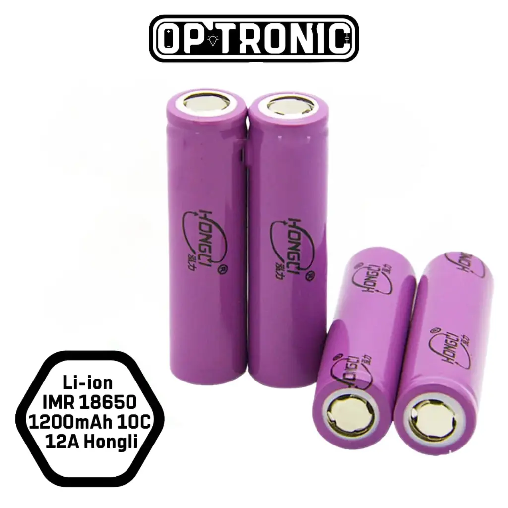 Li-ion Battery IMR 18650 4.2/ 3.6V 1200mAh 10C 12A Hongli