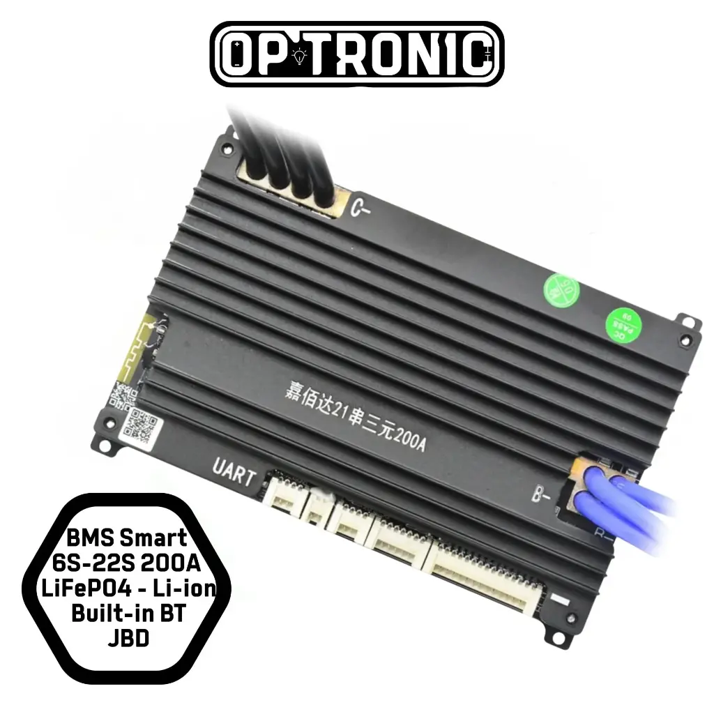 BMS Smart 6S-22S 200A (LiFePO4 - Li-ion) - UART BT (Built-in Bluetooth) JBD