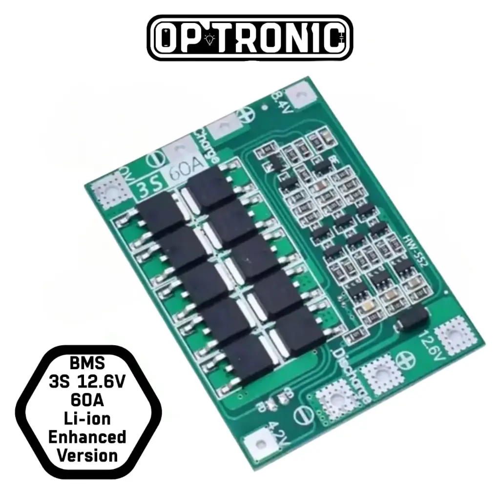 BMS 3S  12.6V  60A Li-ion - Enhanced Version