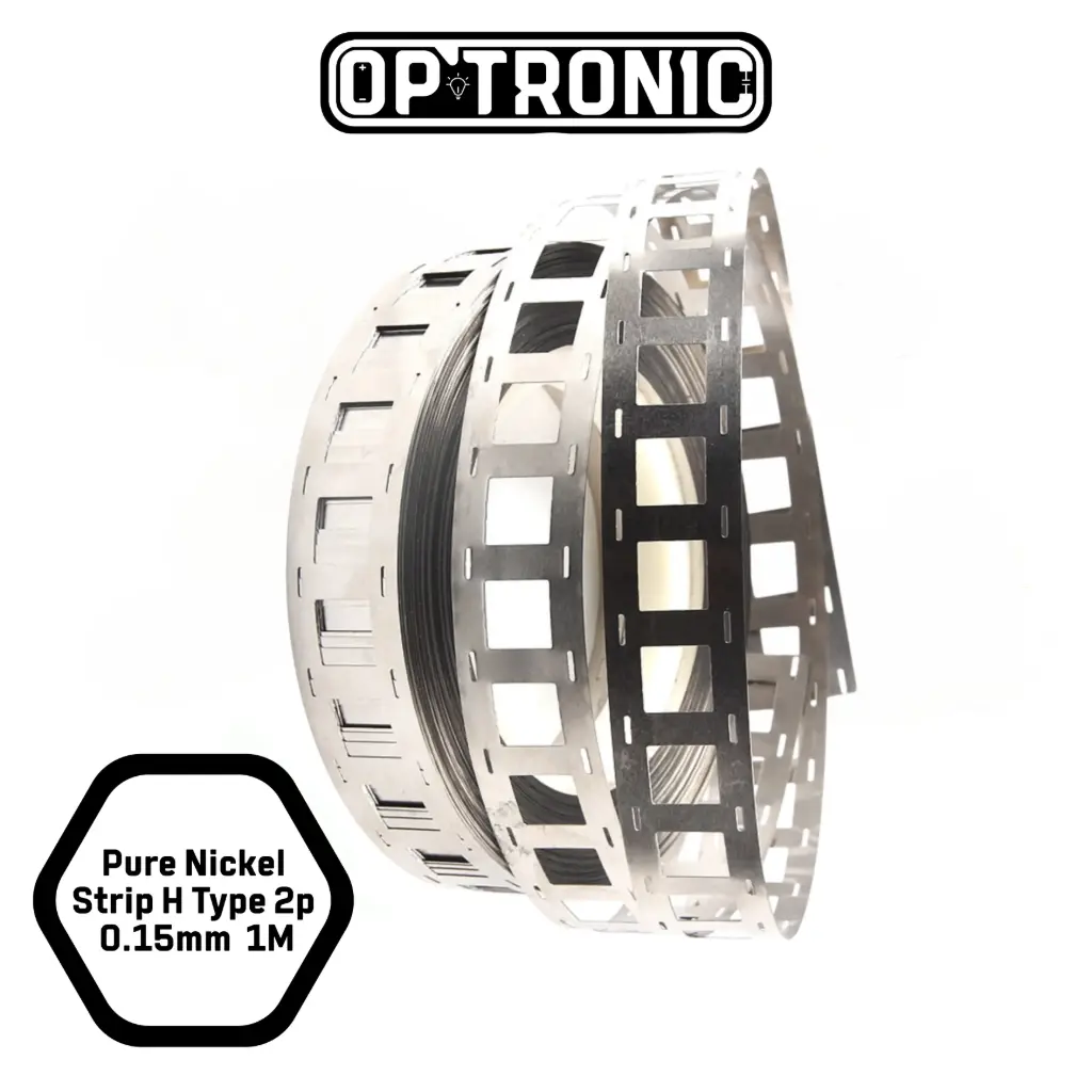 Pure Nickel Strip H Type 2p 0.15mm / 27x20.2mm 1M