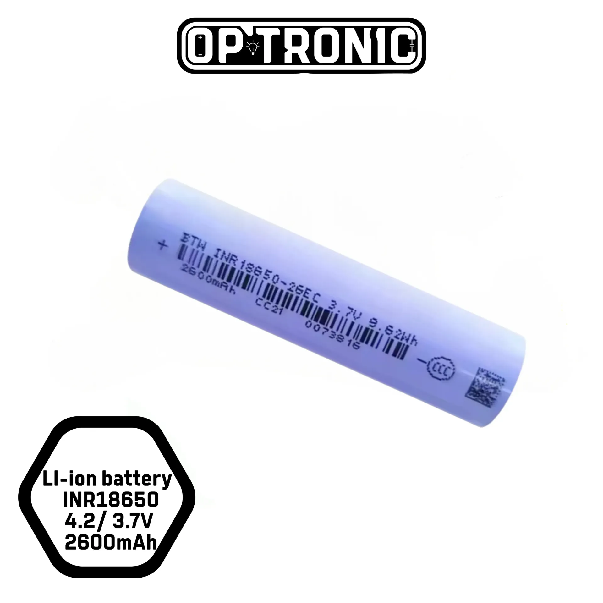 LI-ion battery  INR18650 4.2/ 3.7V  2600mAh