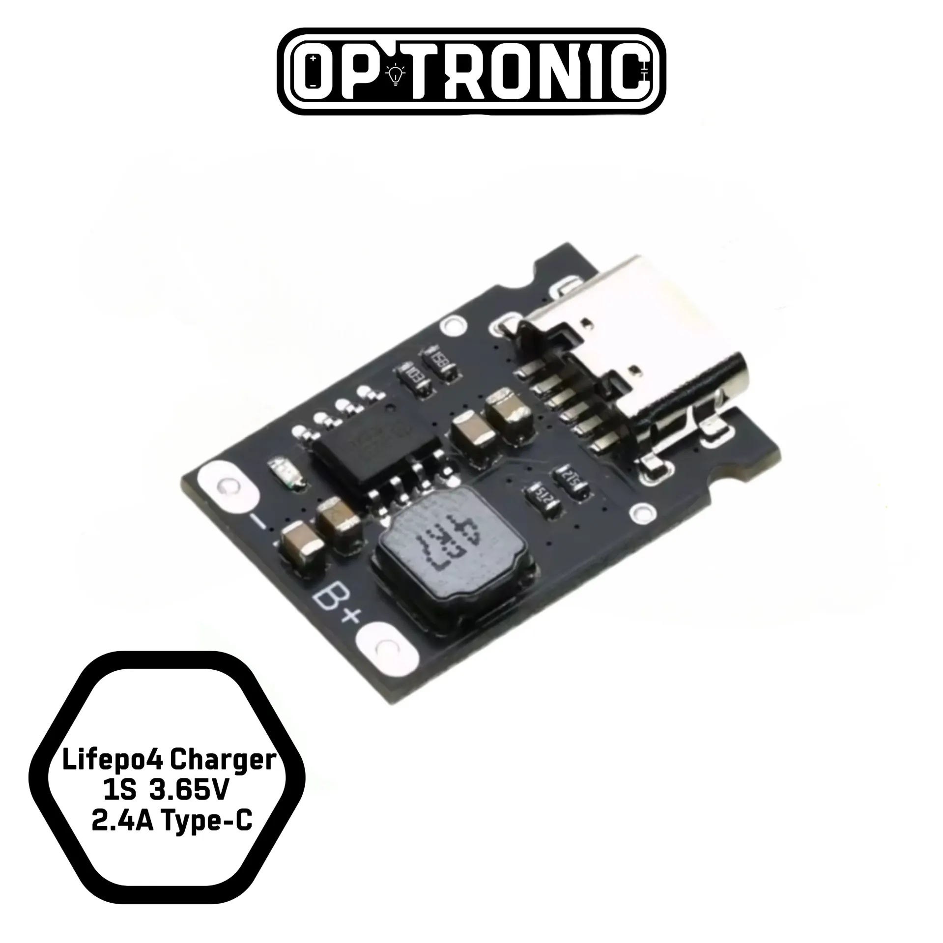 Lifepo4 Charger 1S  3.65V  2.4A Type-C