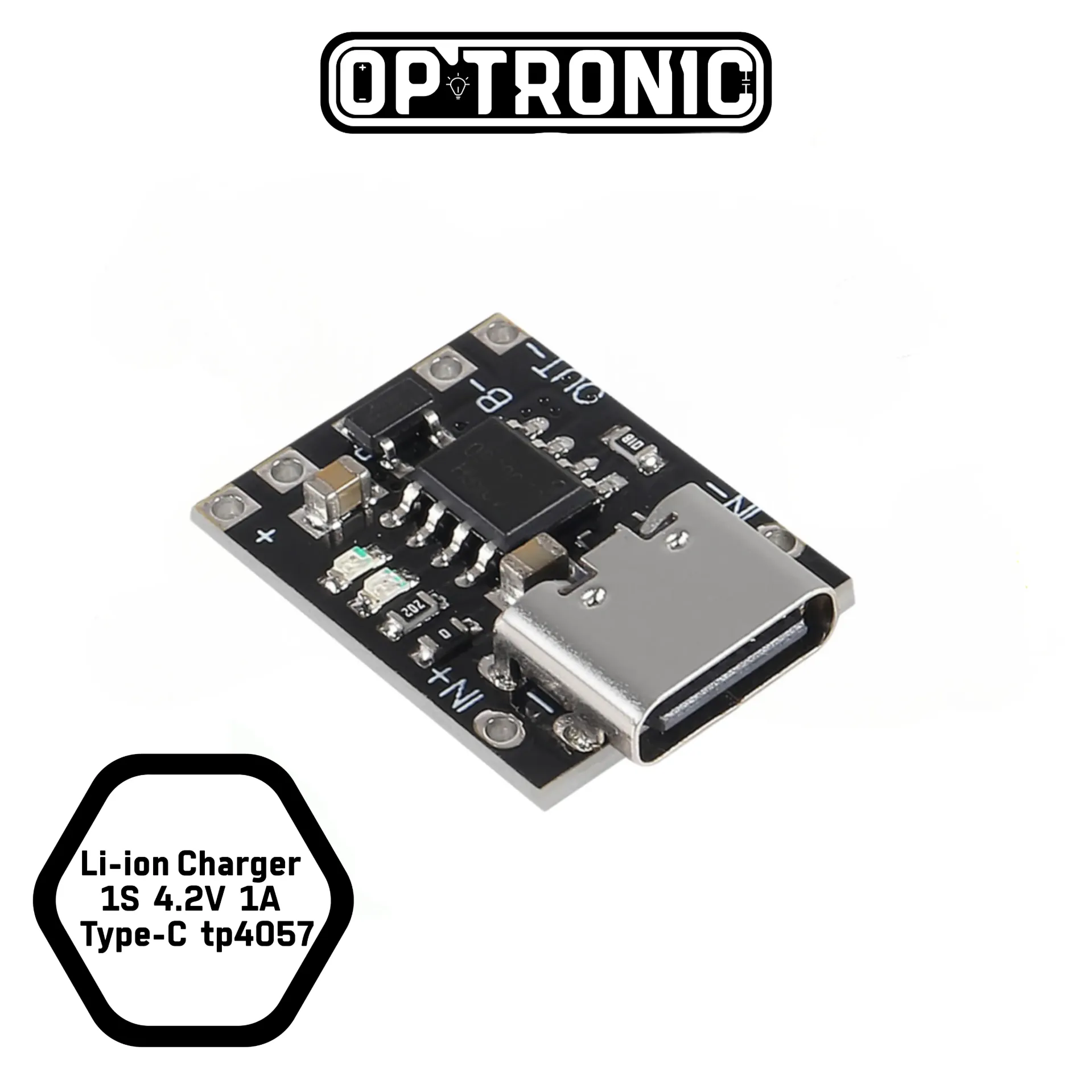 Li-ion Charger  1S  4.2V  1A  Type-C  tp4057