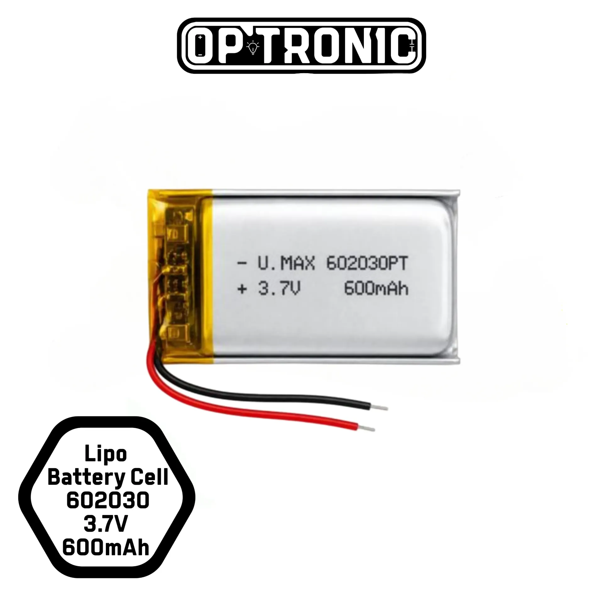 Lipo Battery Cell 602030 3.7V 600mAh