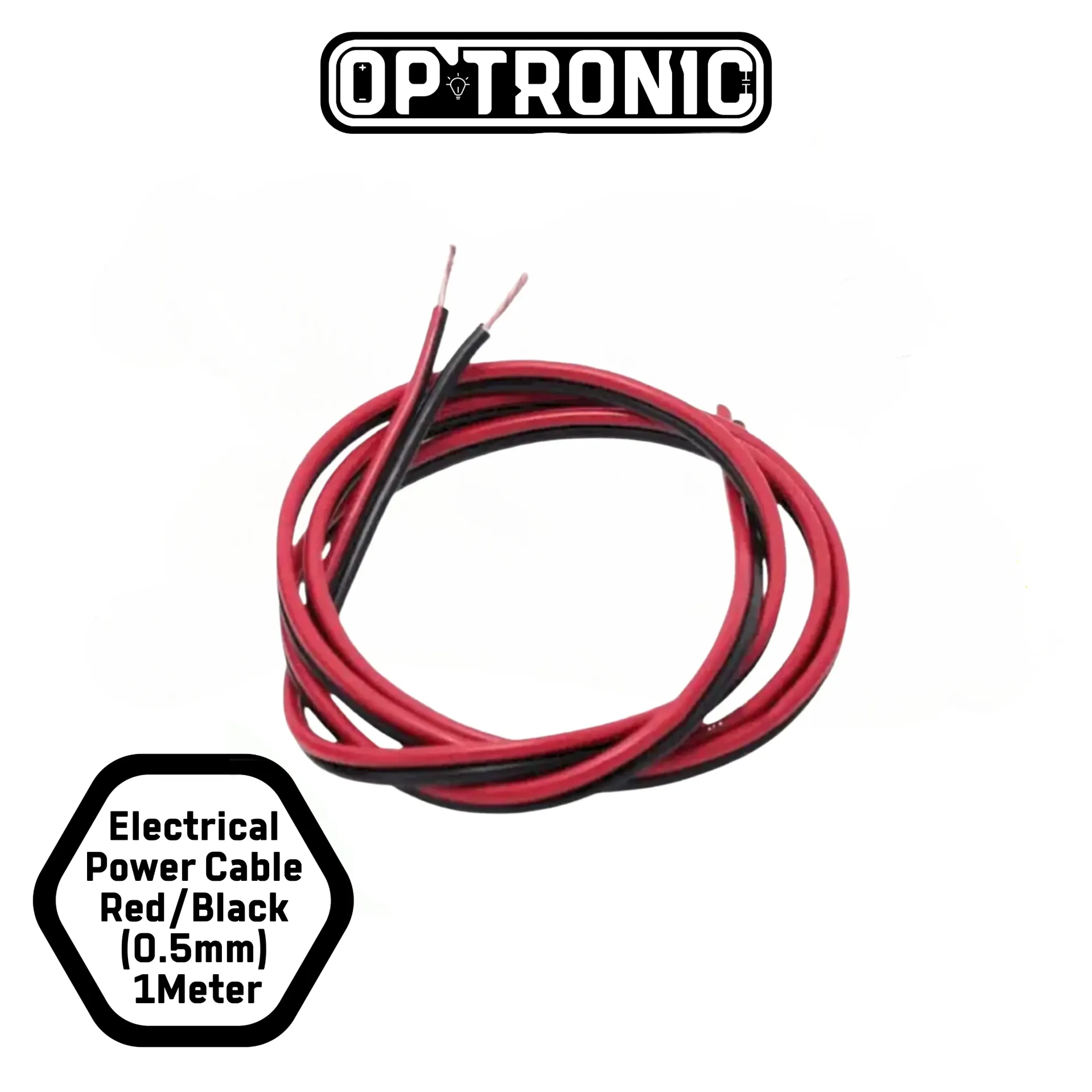 Electrical Power Cable Red/Black (0.5mm) 1Meter