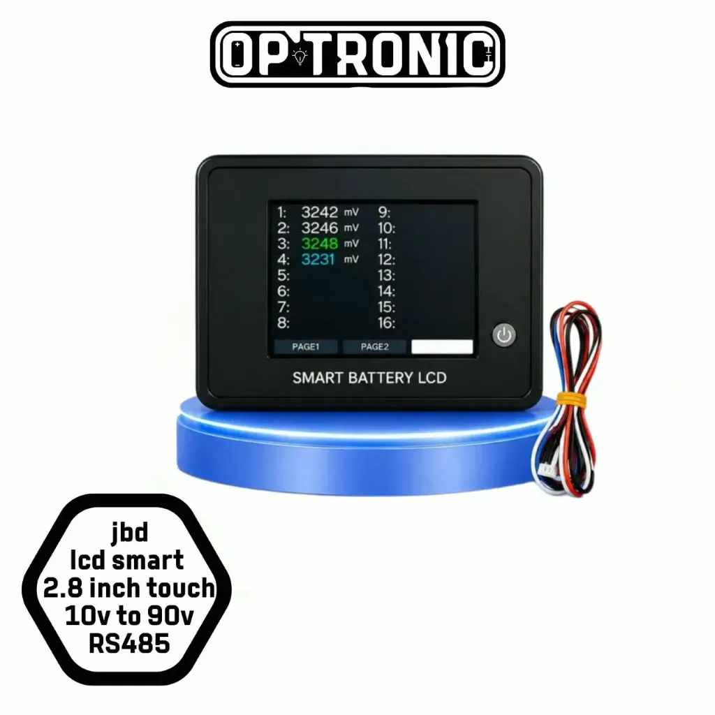 lcd display touch screen 10-90V 3-24S li ion, lifepo4 JBD - RS485