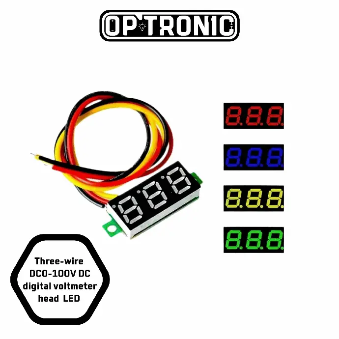 Three-wire DC0-100V DC digital voltmeter head LED 0.36 Inch