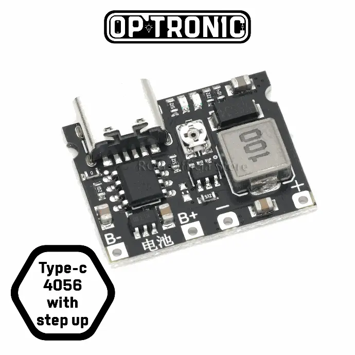 TP4056 with Step Up Boost Module (4.2V-28V)