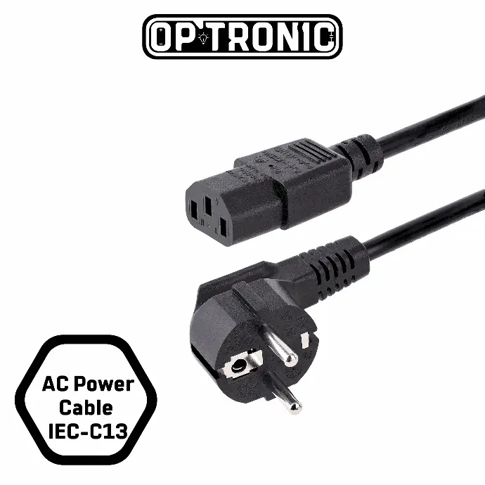 AC Power Cord (Cable) with IEC-C13 Connector (original High Quality)