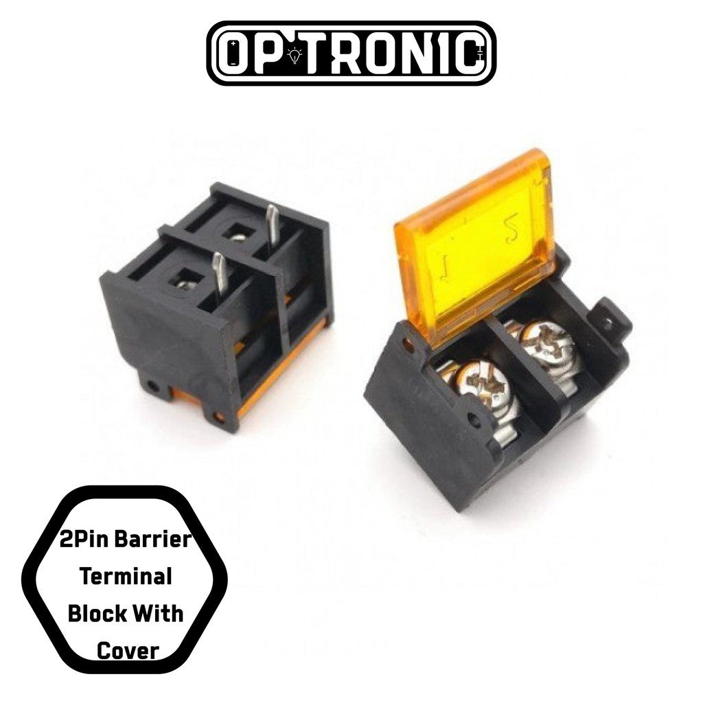 2Pin Barrier Terminal Block With Cover