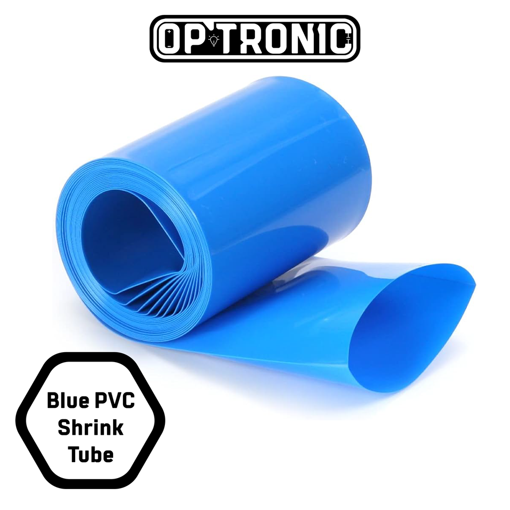 Blue PVC Shrink Tube 150mm 1M