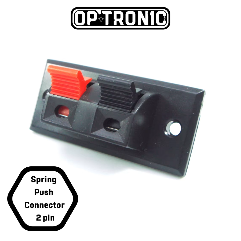 Spring Push Release Connector (Audio Speaker Terminals Plug Socket) 2p