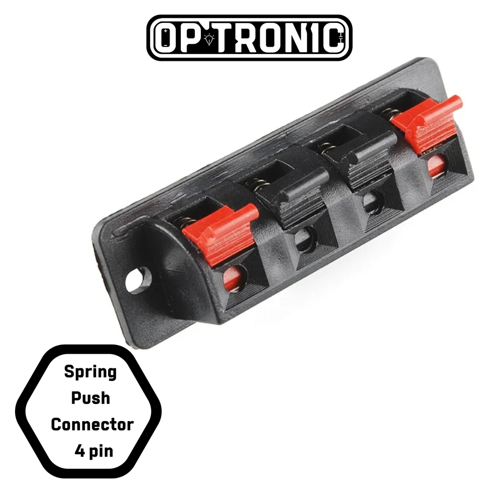 Spring Push Release Connector (Audio Speaker Terminals Plug Socket) 4p