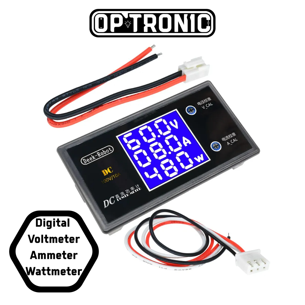 LCD Digital Voltmeter Ammeter Wattmeter 100V 10A 1000W