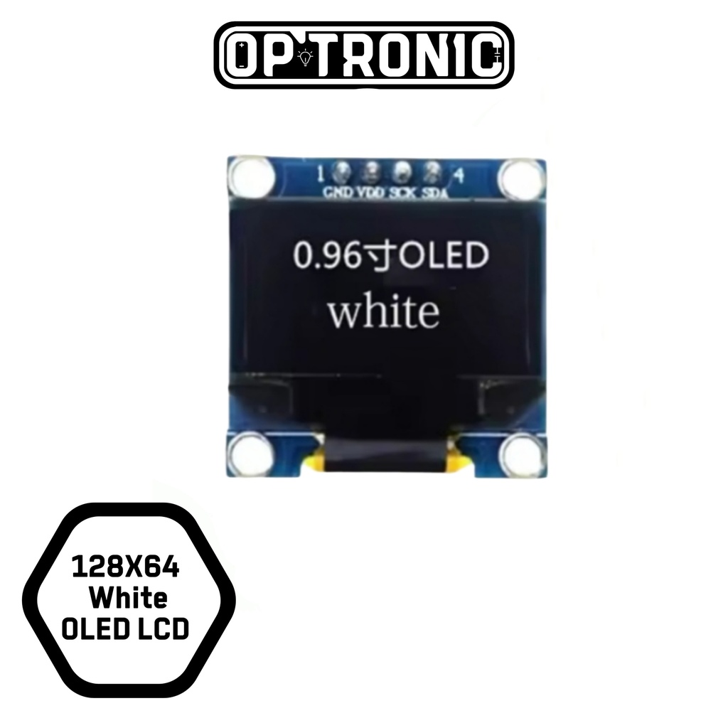 OLED LCD LED Display 0.96 White color 128X64