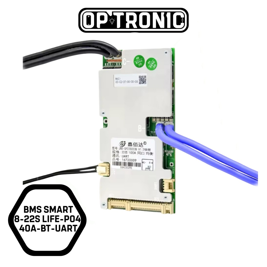 Smart BMS JBD 6S-22S 40A LiFePO4 -UART BT (Built-in Bluetooth)
