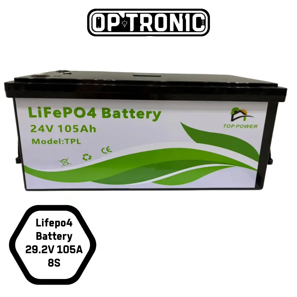 Lifepo4 Battery 24V 105A -8S - TOP POWER