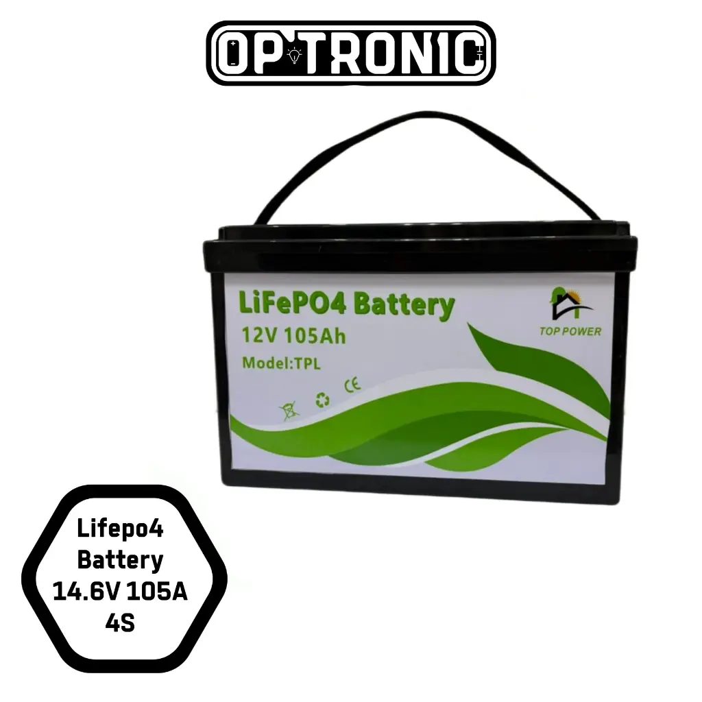 Lifepo4 Battery 12V 105A  4S - TOP POWER