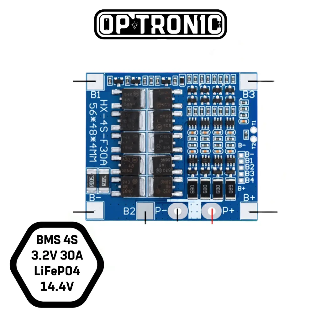 BMS 4S  14.6V  30A  LiFePO4