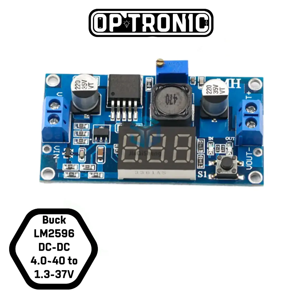 LM2596 Step Down  4.0~40 to 1.3-37V With LED Voltmeter