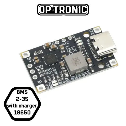 BMS 2-3S  8.4-12.6V with charger Type-C 15W 1.5A