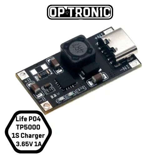 Lifepo4 Charger 1S  3.65V  1A Type-C - TP5000