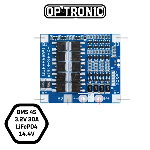 BMS 4S  14.6V  30A  LiFePO4