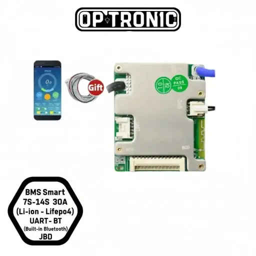 BMS Smart 7S-14S  30A (Li-ion - Lifepo4) - UART BT (Built-in Bluetooth) JBD