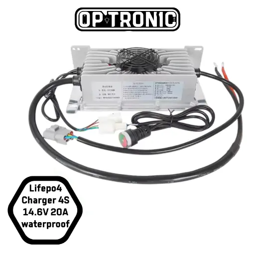 Lifepo4 Charger 4S 14.6V 20A Waterproof Metal casing High Quality