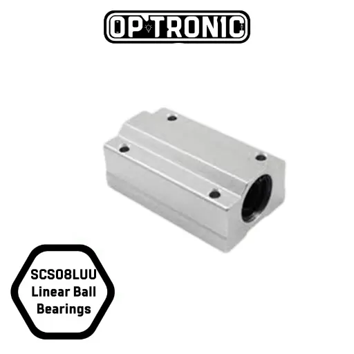 Linear Motion Ball Bearing Block SCS08LUU (Long Closed – 8mm Dia)