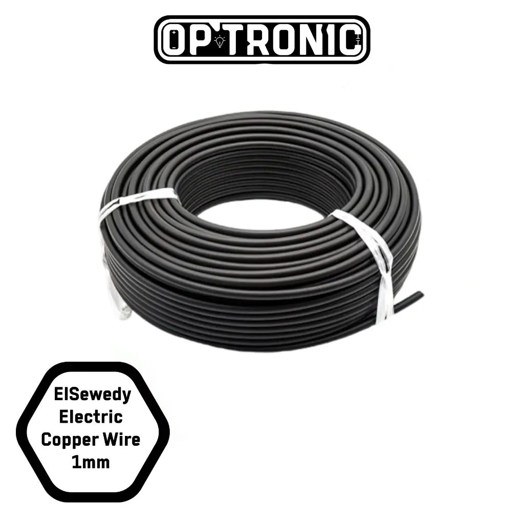 El Sewedy Electric Copper Wire 1mm ( 1Meter) Black | OP-Tronic