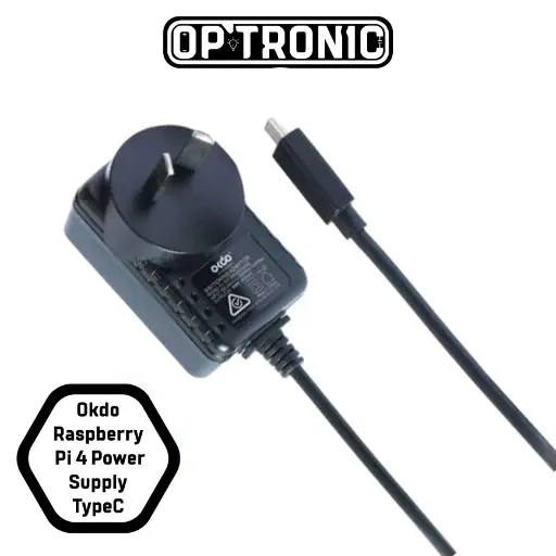 Okdo Raspberry Pi 4 Power Supply 5V 3A Type-C