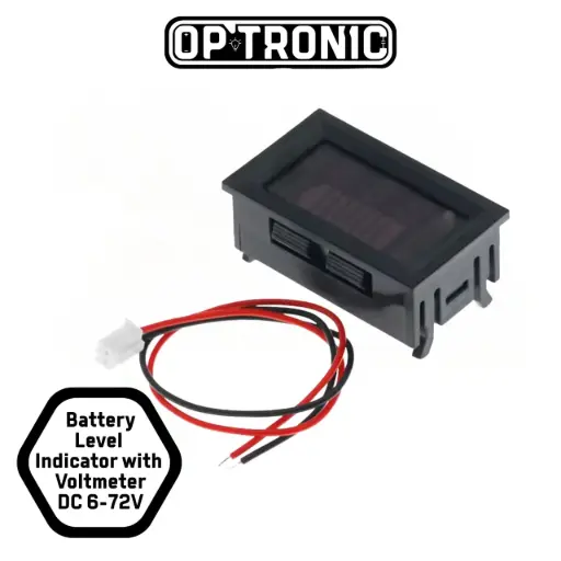 Battery Level Indicator with Voltmeter DC 6-72V