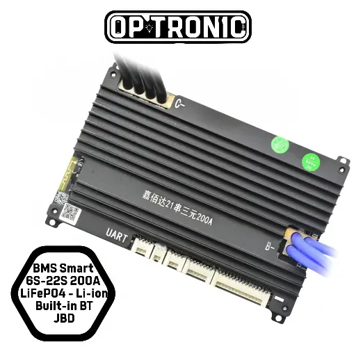 BMS Smart 6S-22S 200A (LiFePO4 - Li-ion) - UART BT (Built-in Bluetooth) JBD