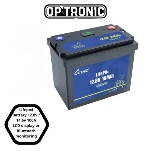 Lifepo4 Battery 12.8v / 14.6v 100A  LCD display or Bluetooth monitoring