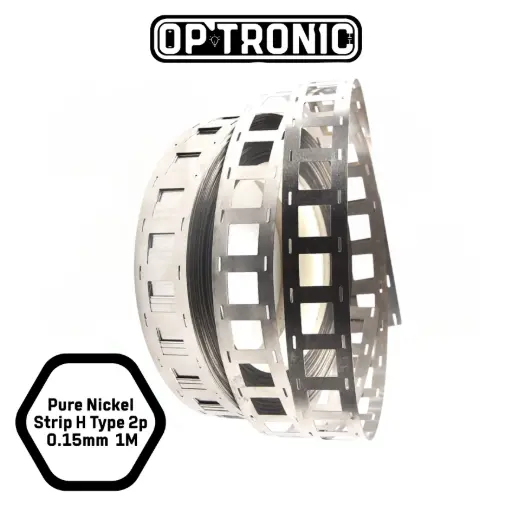 Pure Nickel Strip H Type 2p 0.15mm / 27x20.2mm 1M