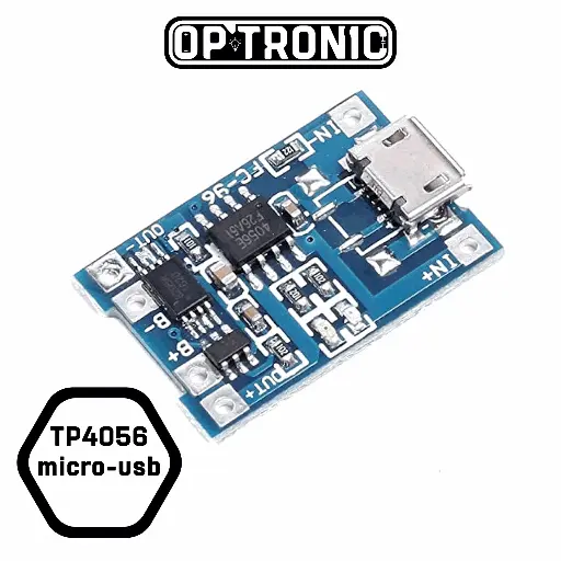 Li-ion Charger 1S  4.2V  1A  Micro-usb  tp4056