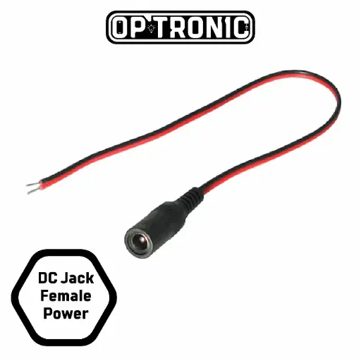 DC Jack Female Power Connector With 28AWG Wire (5.5×2.1mm)