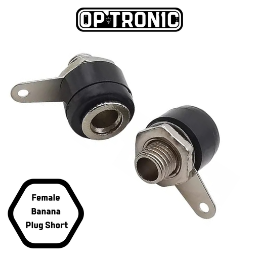 Female Banana Plug Short (4 mm) , Black Color