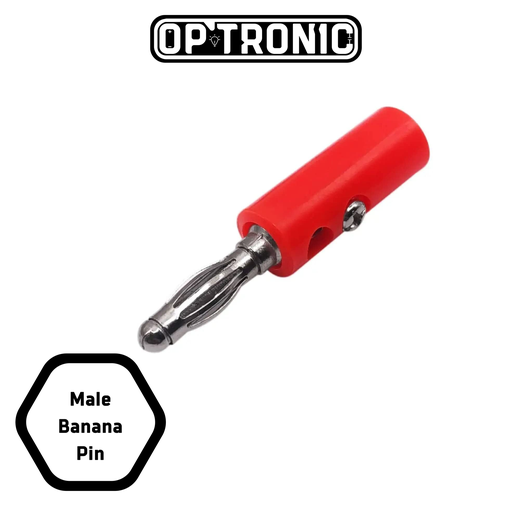 Male Banana Plug (4 mm) , Red Color