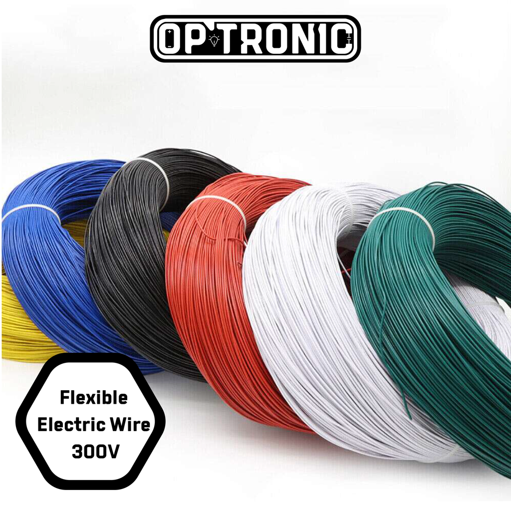 Flexible Electric Signel Wire White 1M | OP-Tronic