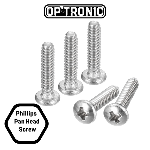M3x12 Phillips Pan Head Screw (Pack of 5)