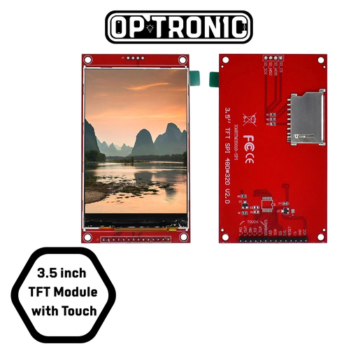 Touch Screen 3.5 inch TFT Module with ILI9488 Driver on ic XPT2046