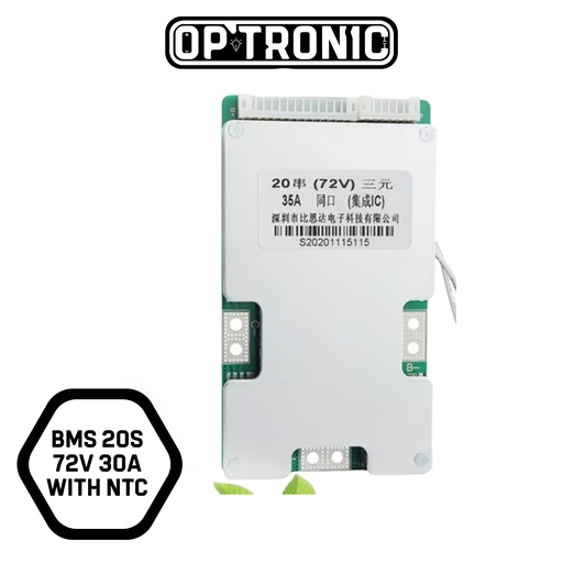 BMS 20S 72V (3.7V) 30A with NTC temperature sensor