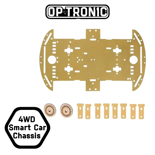 4WD Acrylic Plate For Smart Car Chassis 1 layer